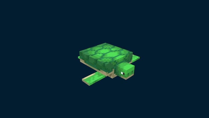 Minecraft Turtle – Kostenloses 3D-Modell STL