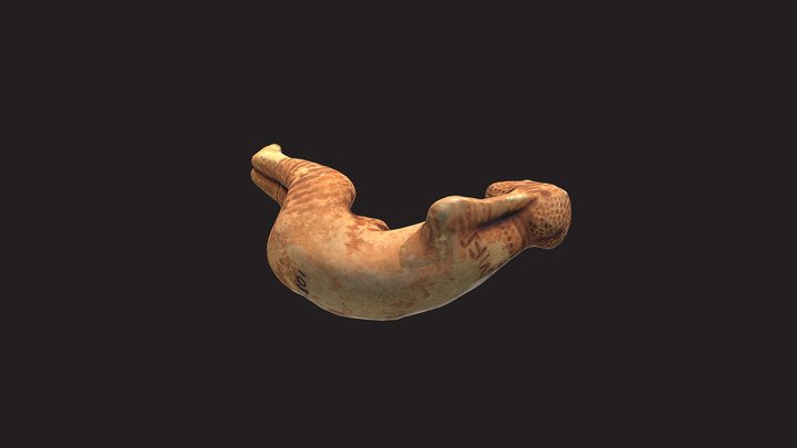Terracotta Figure Lying Down 3D Model