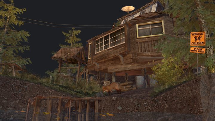 DAE Diorama - Forest Loner 3D Model