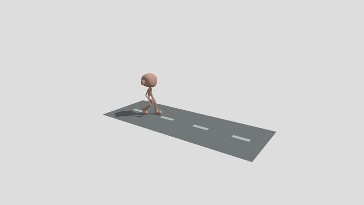 Animating easy walk cycle 3D Model