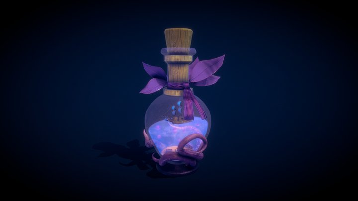 Pirate Bottle 3D Model
