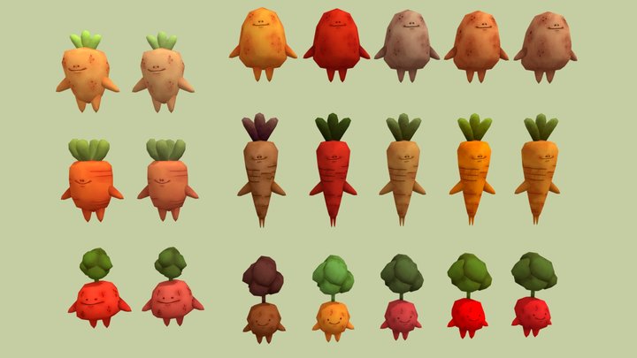 All Vegetable Models 3D Model