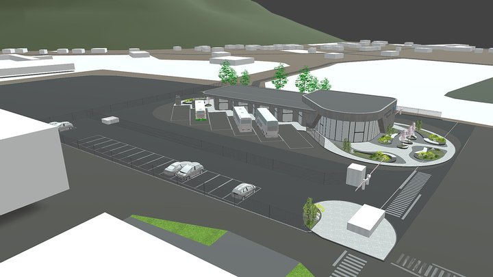 Bus_Station 3D Model