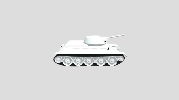 Tank T-34  Soviet tank 3D Model
