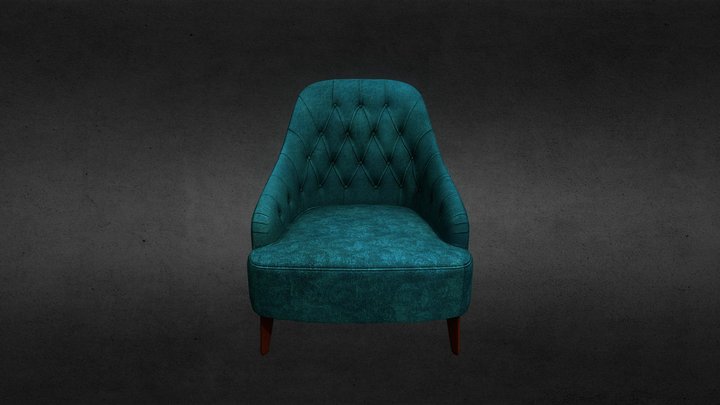 Armchair LP retopology 3D Model