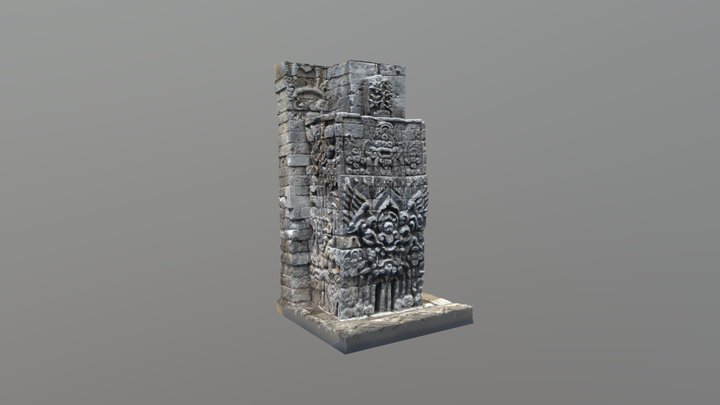 Relief kirthimuka & teratai 3D Model