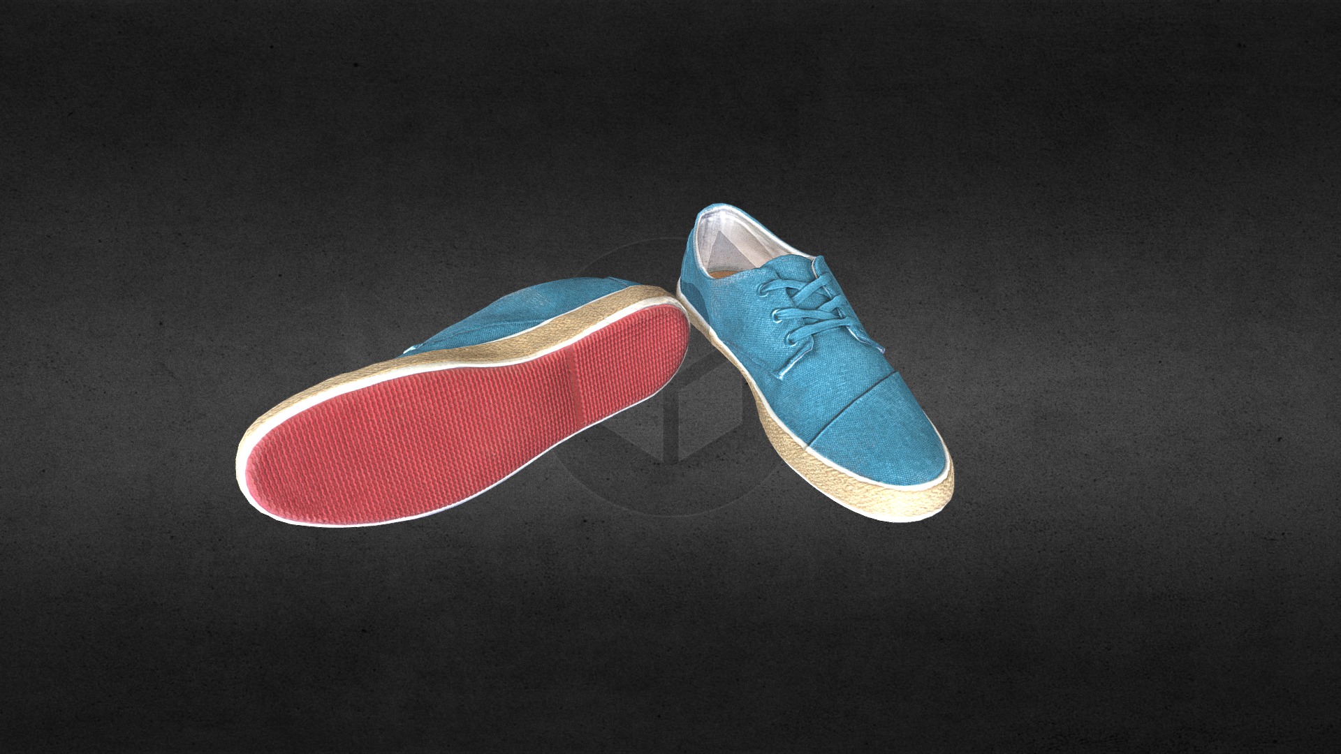 3D model Low poly shoes - This is a 3D model of the Low poly shoes. The 3D model is about a pair of shoes.
