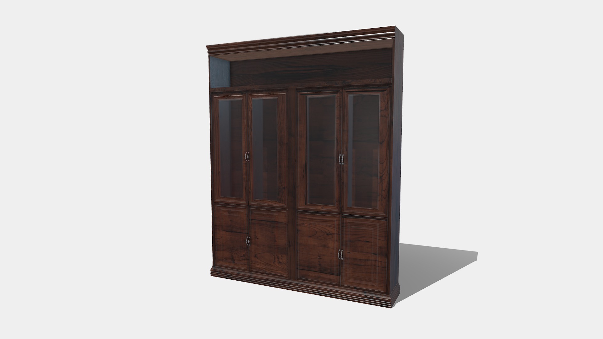 3D model Floor Cabinet - This is a 3D model of the Floor Cabinet. The 3D model is about a wooden cabinet with a door.