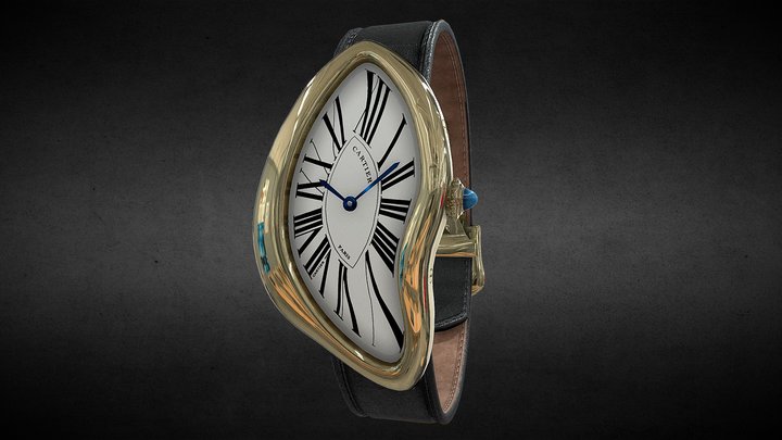 Montre Cartier Crash Watch 3D Model