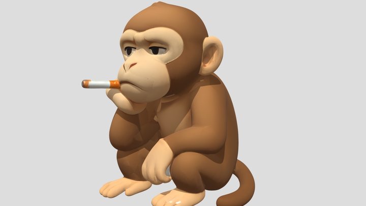 Smoking Monkey 3D Model