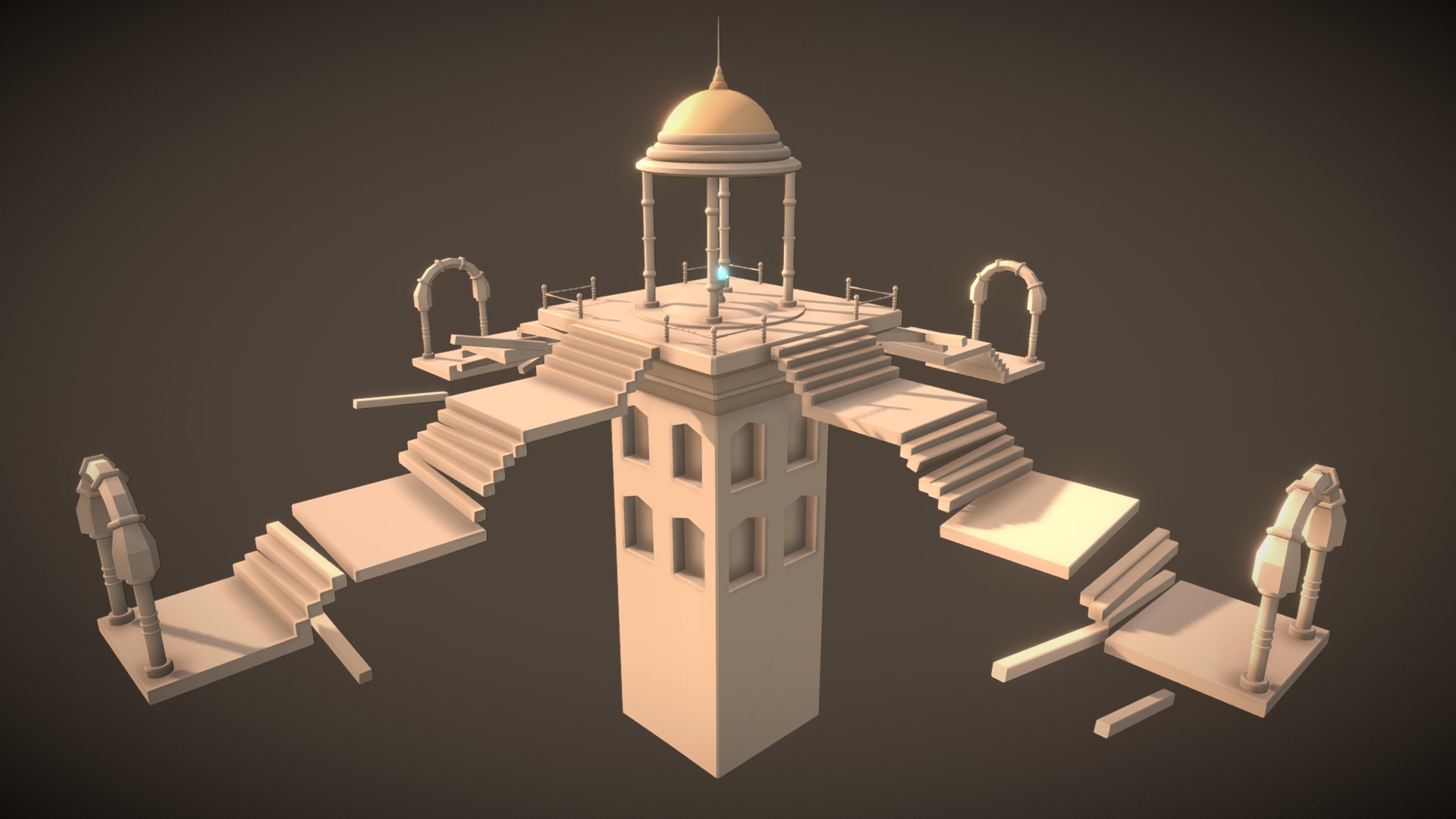 3D model Game Level Design – Realm - This is a 3D model of the Game Level Design - Realm. The 3D model is about diagram.