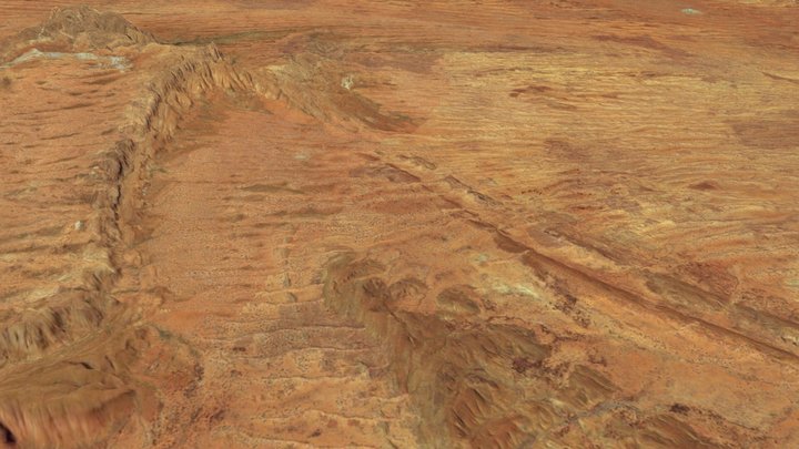 Eroded desert plains 3D Model