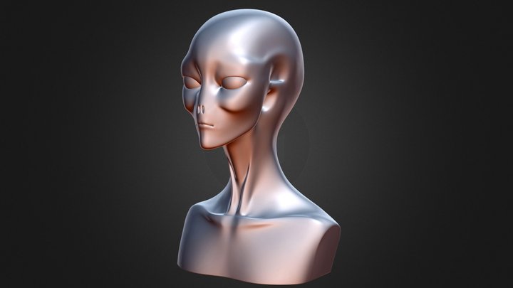 Alien Slender 3D Model