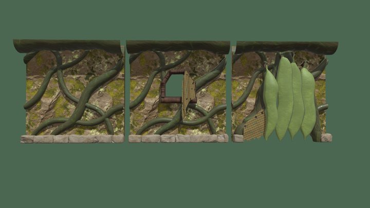 Hag's Lair Textured Walls 3D Model