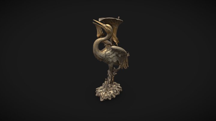 Metal Heron 3D Model