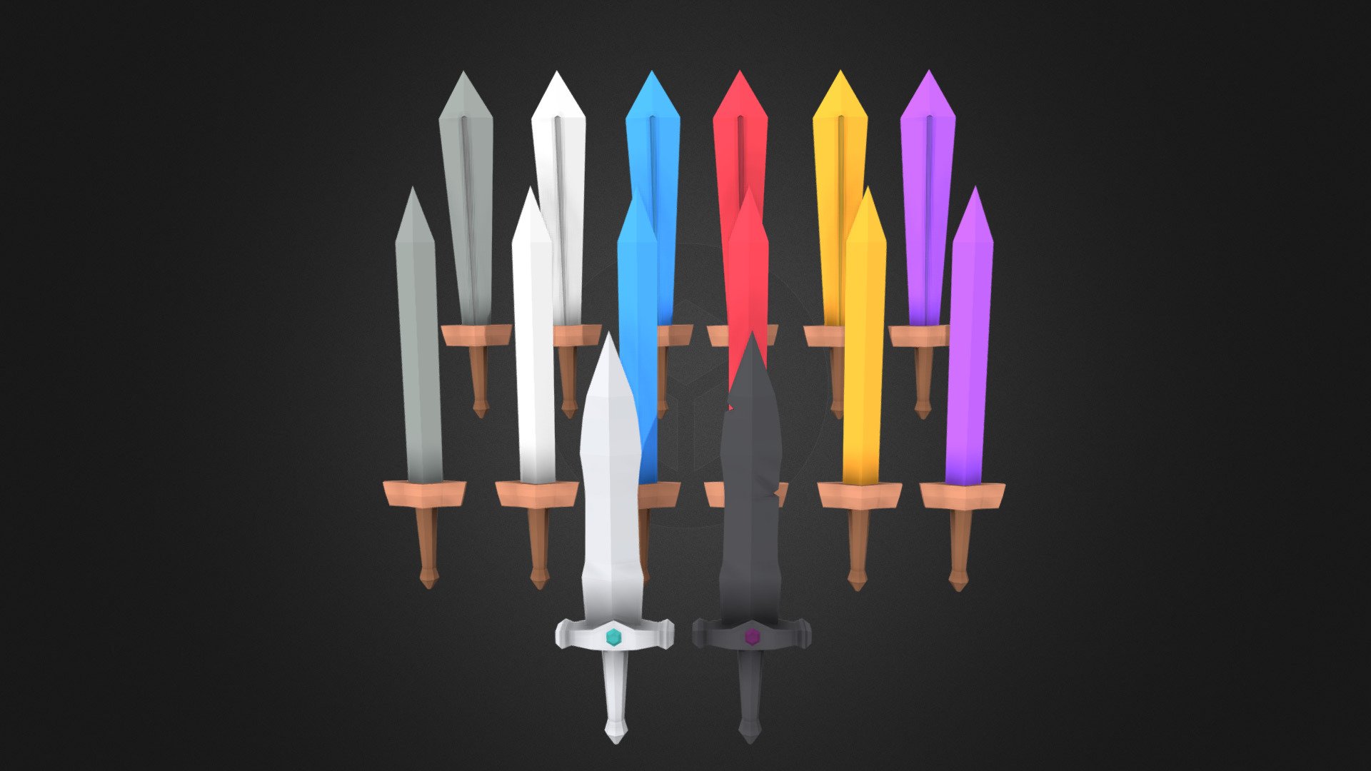 [FREE] Lowpoly Swords 3D Models - Download Free 3D model by ...