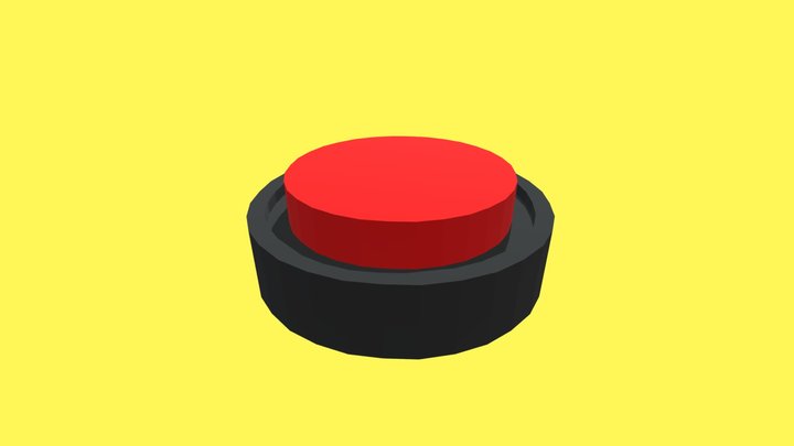Red LowPoly Button – Modèle 3D gratuit STL
