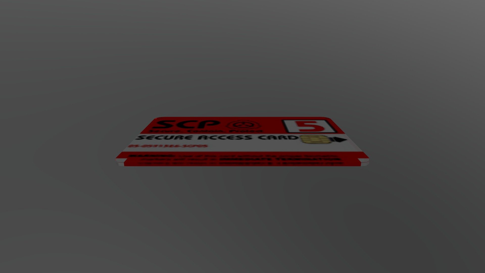 Level 5 Keycard 3d Model By Firetornado123456