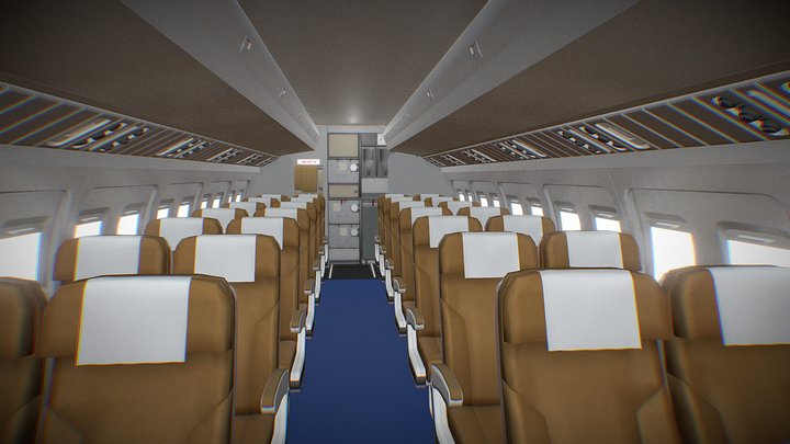 Airplane cabin 3D Model