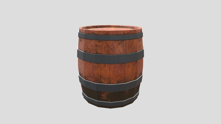 SubstancePainter_Barrel 3D Model
