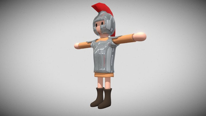 Low poly - Roman Soldier 3D Model