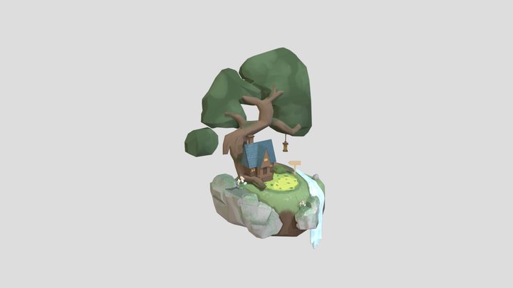 Tavern in the woods diorama 3D Model