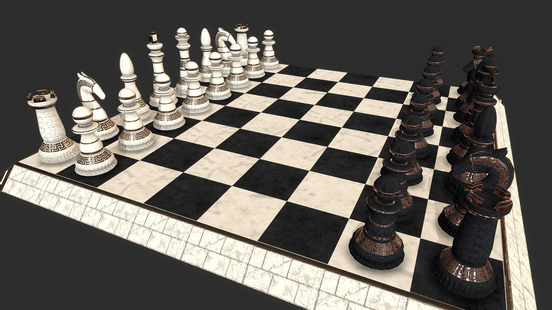 Ancient Chess Set - 3D model by Hans Designs (@ChristianHansen ...