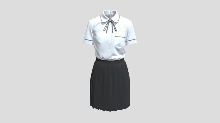 School Uniform Female 3D Model