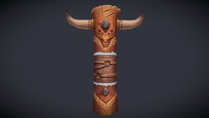 Tauren Totem Fun Art 3D Model