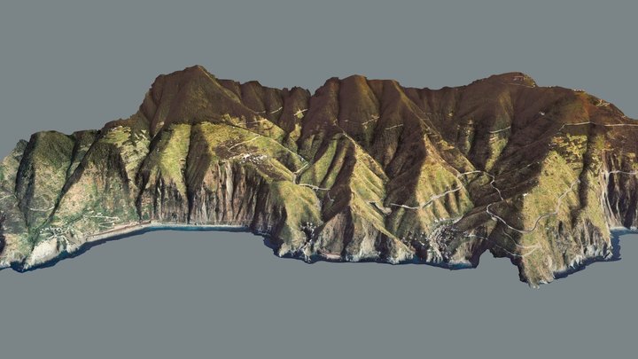 Cinque Terre Coast (Corniglia to Riomaggiore) 3D Model