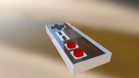 Detailed NES Controller 3D Model