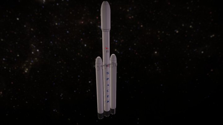 WIP Falcon Heavy for Minecraft 3D Model