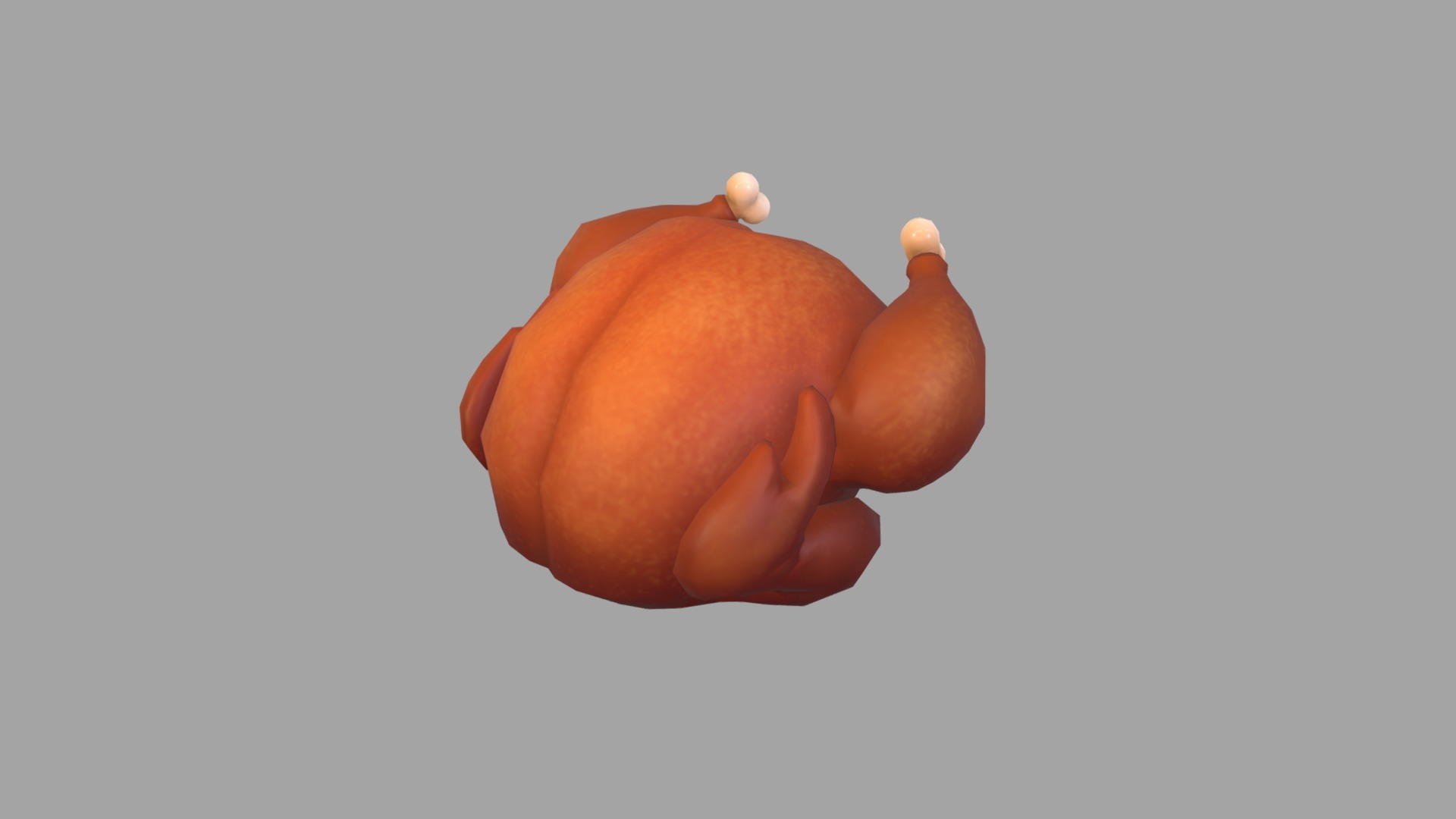 3D model Roasted Chicken - This is a 3D model of the Roasted Chicken. The 3D model is about a hand holding a small egg.