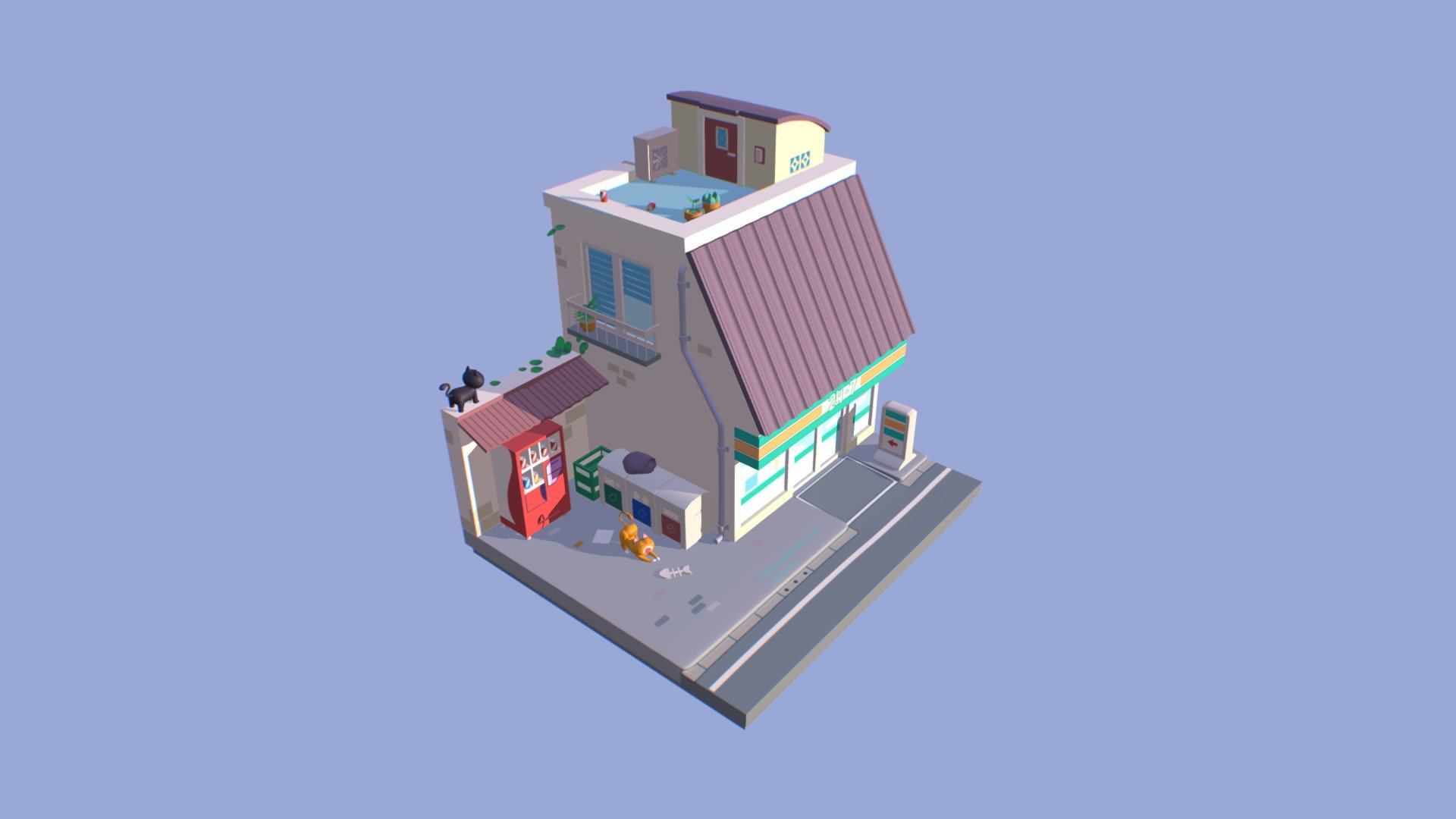 Convenience Corner - 3D model by Alex Reyes (@MacCowboy) [3d0d89c ...