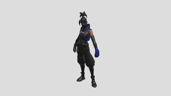 Fortnite Leaked Skin Indigo Kuno 3D Model