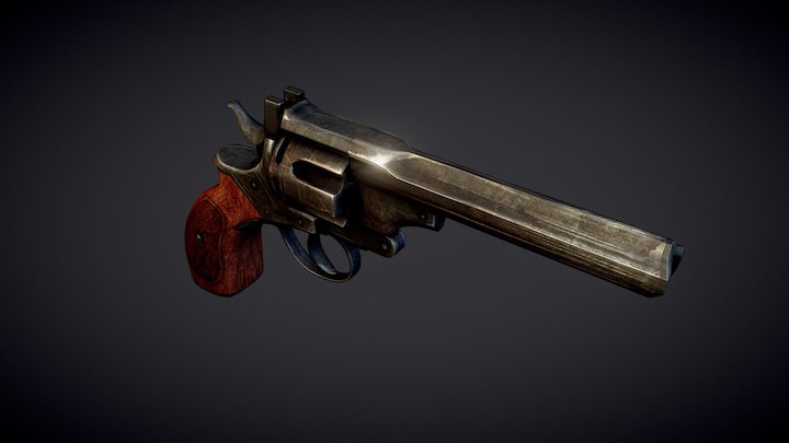 Webley Revolver 3D Model