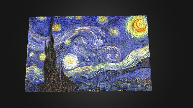 Starry Night Relief 3D Model