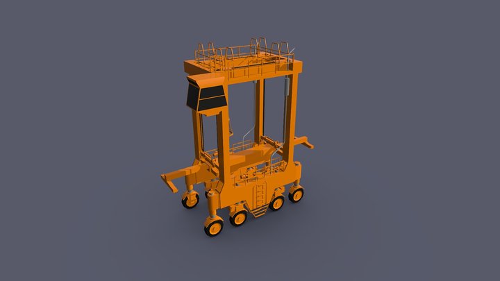 CRANES - Straddle Crane 3D Model