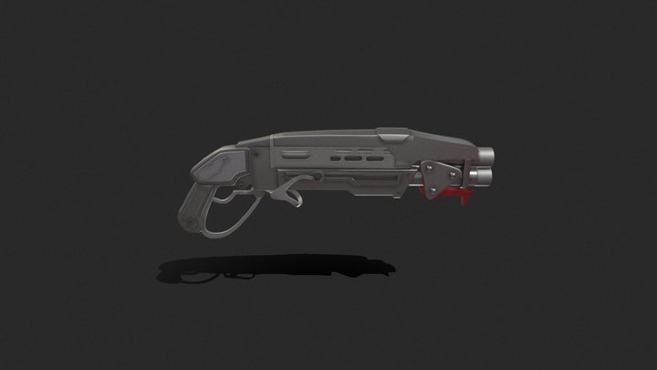Gears of War 3's Gnasher Shotgun 3D Model