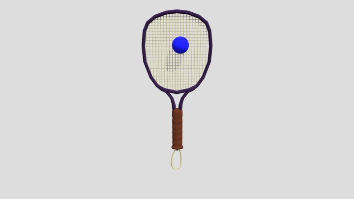 Ball & Racket 3D Model