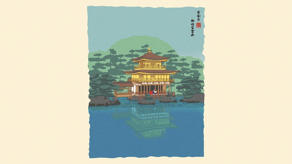 InuBeko Ukiyo - Kinkakuji Temple