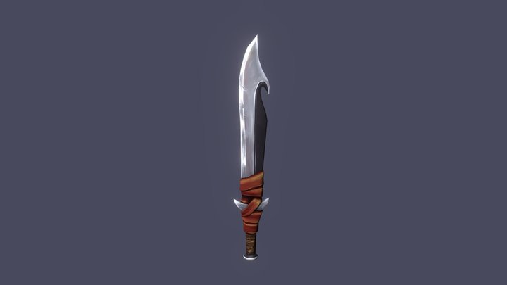 Handpainted Sword 3D Model