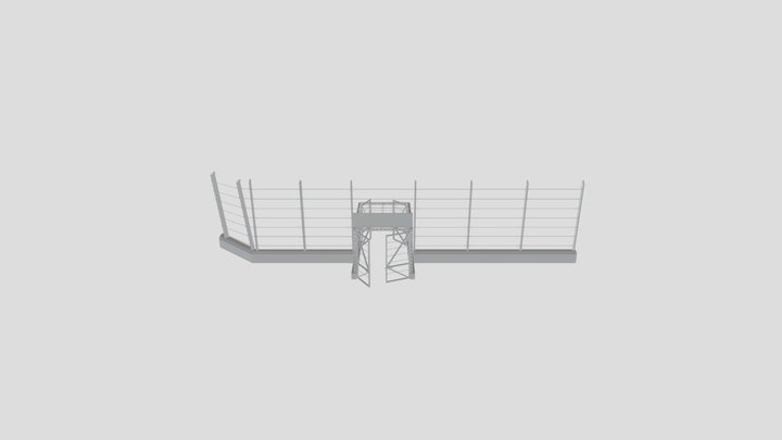 Jurassic park Worker Village gate 3D Model
