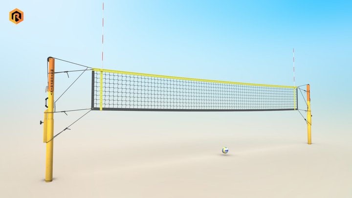 Volleyball Set 3D Model