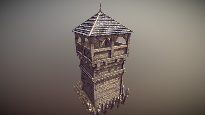 LV2 Defence Tower Mesh 3D Model