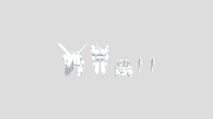 TRANSFORMERS G1: Sixshot + Wolf/Tank Mode 3D Model