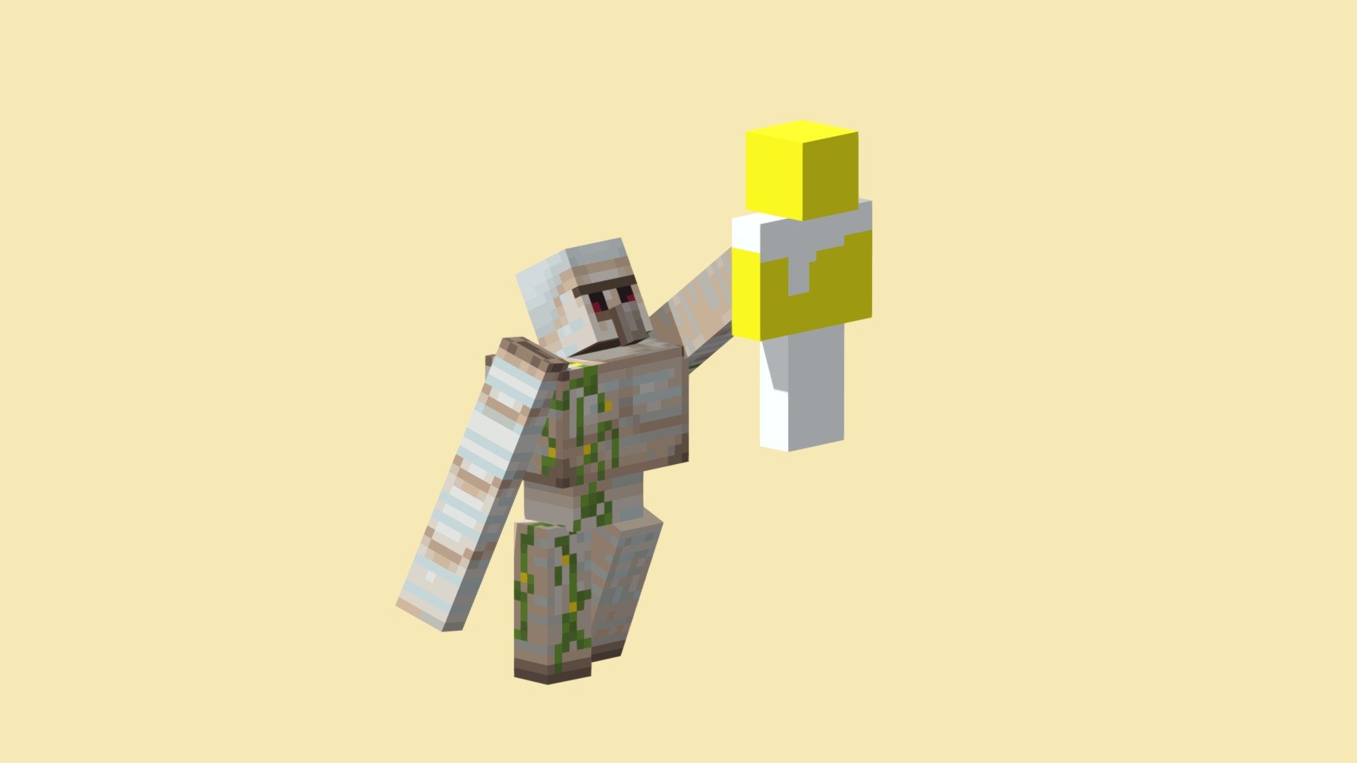 Iron Golem and the Speedrunner Download Free 3D model by CoolPixelpro