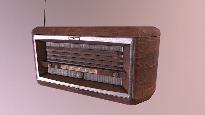 Early 1950's Radio 3D Model