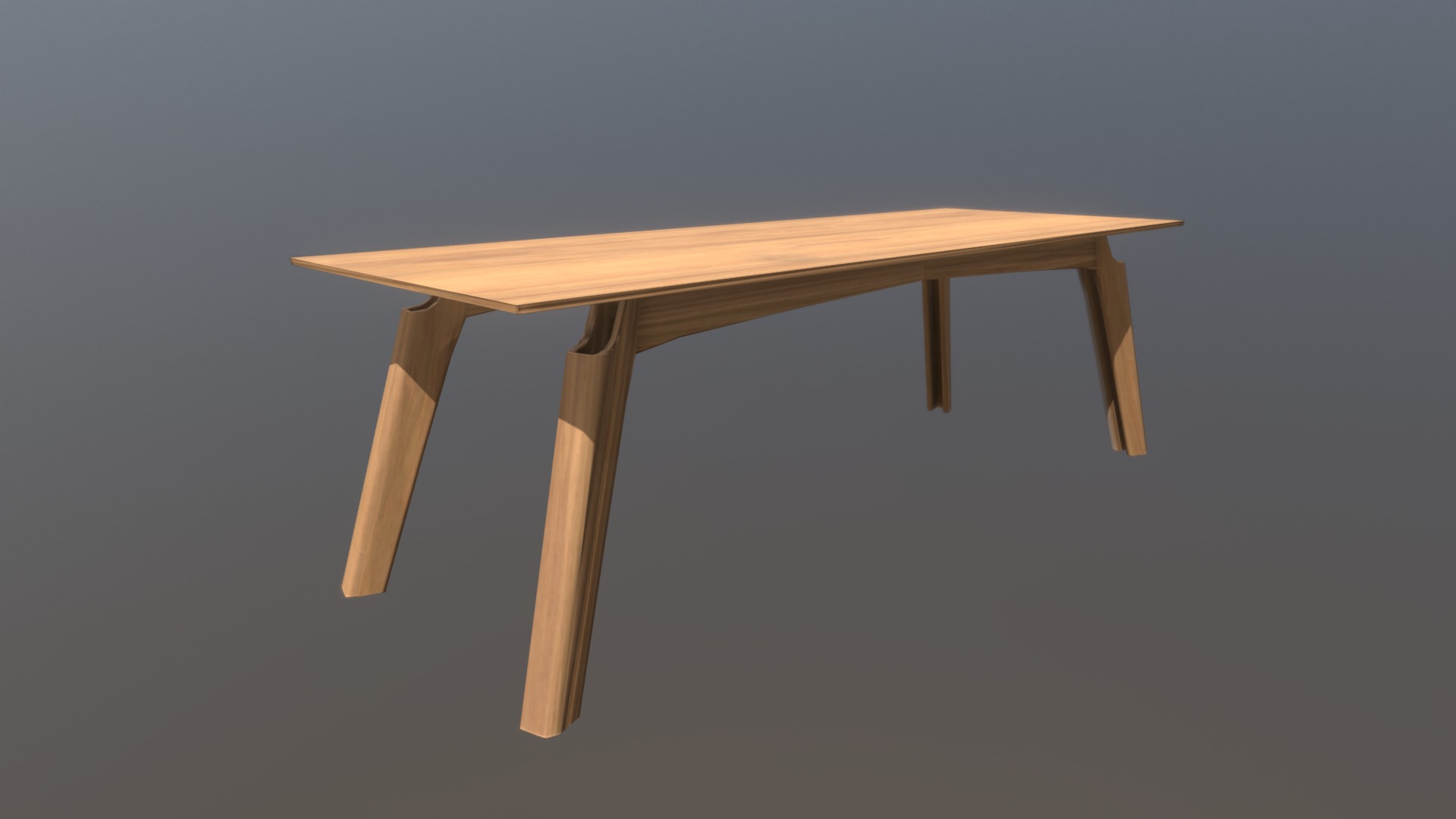 3D model Wooden Dining Table - This is a 3D model of the Wooden Dining Table. The 3D model is about a table made of wood.