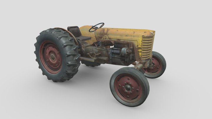 Farm Traktor 3D Model